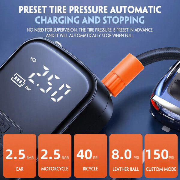 150Psi Cordless Air Compressor Tire Inflator Deflators