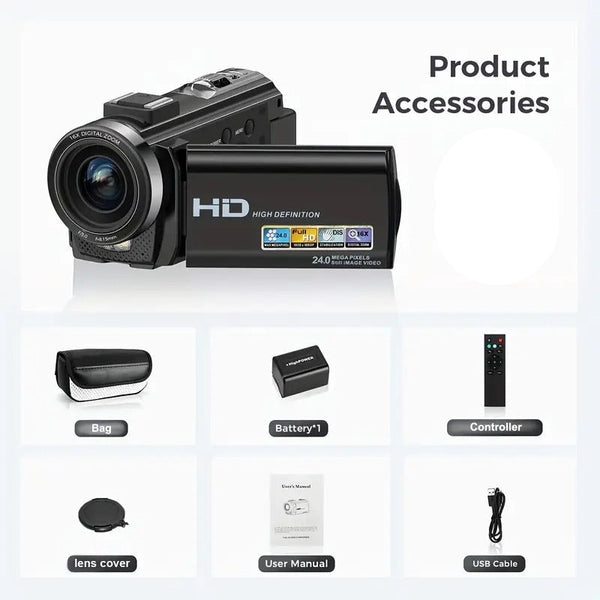 1080P 24Mp Digital Camera With 3.0" Lcd Digital Cameras