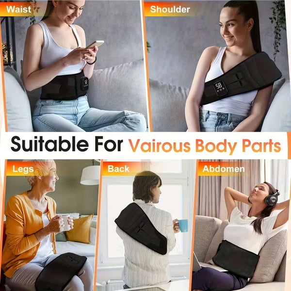 Heated Waist Massager Belt Usb Rechargeable Massagers