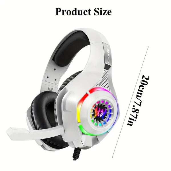 Gaming Headset With Mic Led Light & Surround Bass Headsets
