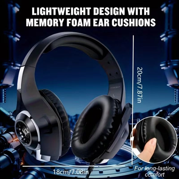 Gaming Headset For Pc Ps4 Ps5 Xbox With Rgb Lighting Headsets