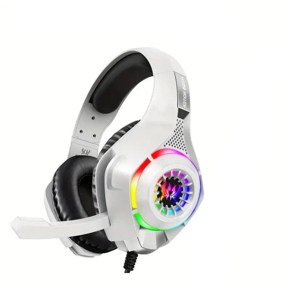 Gs410 Gaming Headset With Mic & Led Lights White Headsets