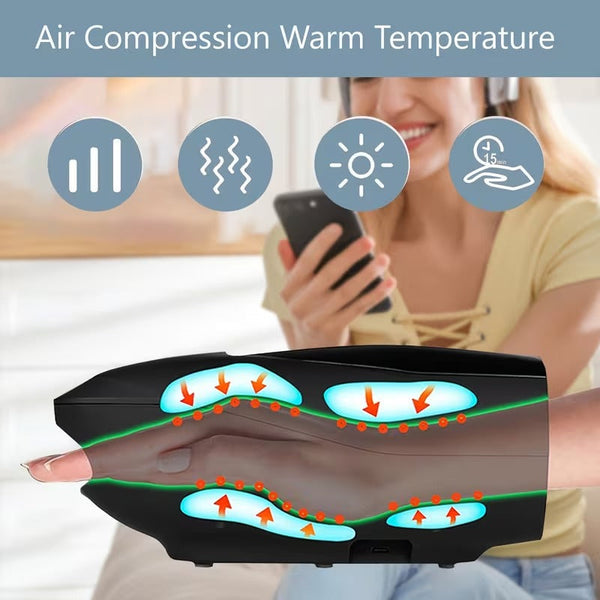 Nnetm Ergonomic Hand Massager With Heat & Vibration Massagers