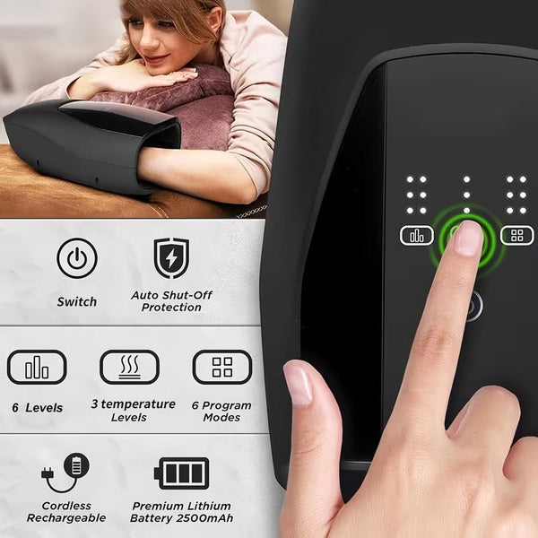 Nnetm Ergonomic Hand Massager With Heat & Vibration Massagers