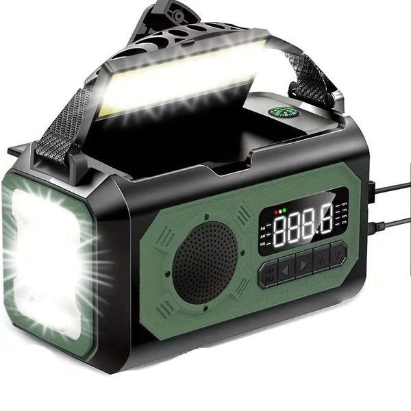 12000Mah Emergency Radio Solar Hand Crank Charger Portable Am/Fm Radios