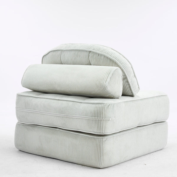 Comforro Hando Compressed Lounge Chair Light Grey Corduroy Sofas Armchairs & Couches