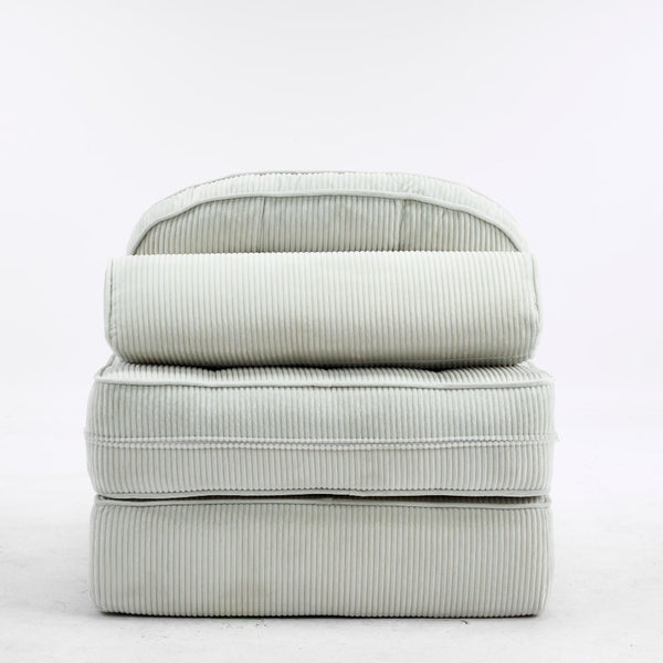 Comforro Hando Compressed Lounge Chair Light Grey Corduroy Sofas Armchairs & Couches
