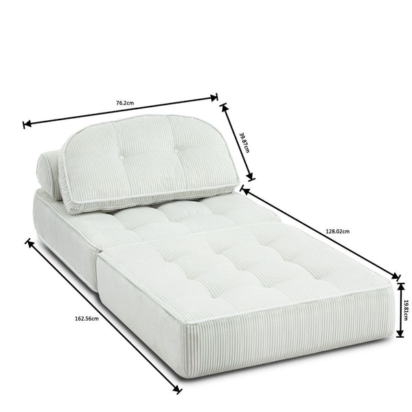 Comforro Hando Compressed Lounge Chair Light Grey Corduroy Sofas Armchairs & Couches