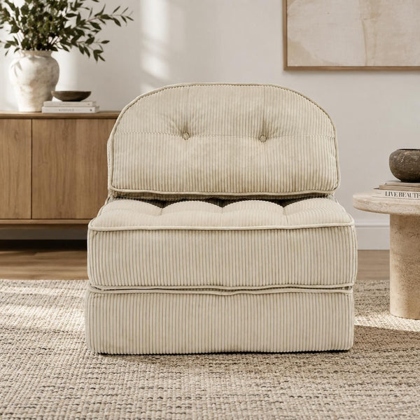 Comforro Hando Compressed Chair Foldable Corduroy Lounge Sofas Armchairs & Couches