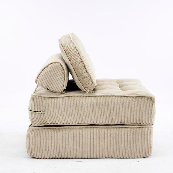 Comforro Hando Compressed Chair Foldable Corduroy Lounge Sofas Armchairs & Couches