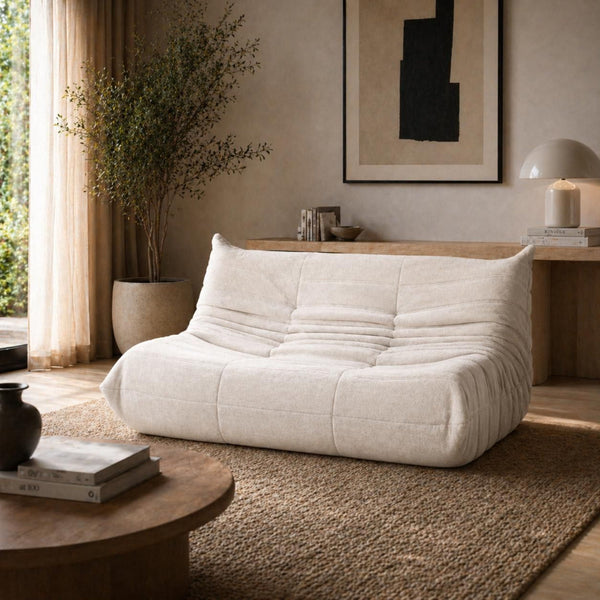 Flutto 2 Seater Lounge Chair Beige Modern Casual Sofa Sofas Armchairs & Couches
