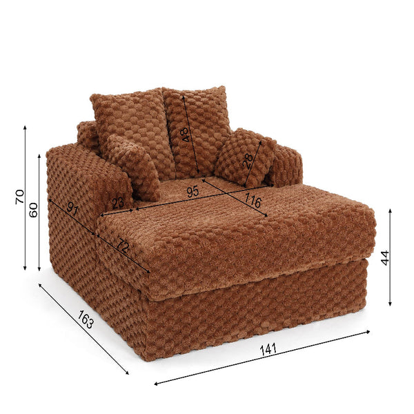 Cozycloud Ultra Soft Textured Fabric Lounge Chair Sofas Armchairs & Couches
