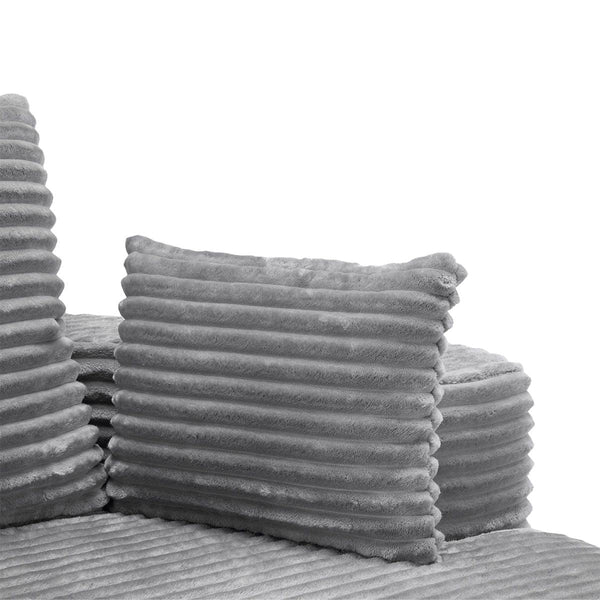 Leon Lounge Armchair Grey Modern Minimalist Design With Ottoman Sofas Armchairs & Couches