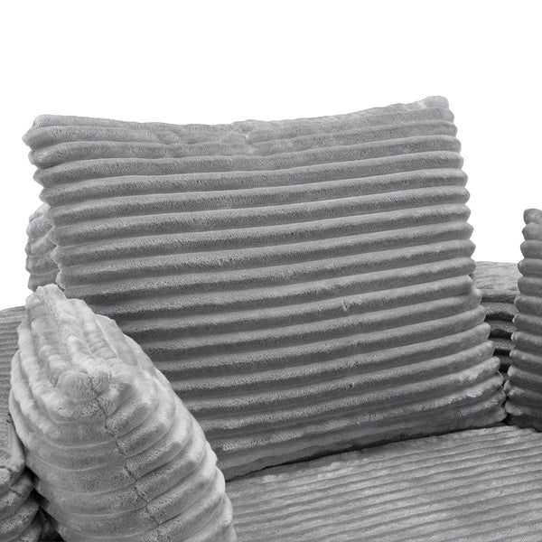 Leon Lounge Armchair Grey Modern Minimalist Design With Ottoman Sofas Armchairs & Couches
