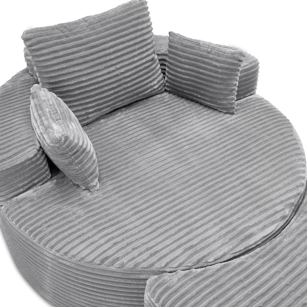 Leon Lounge Armchair Grey Modern Minimalist Design With Ottoman Sofas Armchairs & Couches