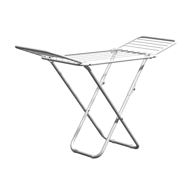 Upgrade Double Wing Floor Folding Drying Rack For Clothes Quilt Towel White Clothes Hangers