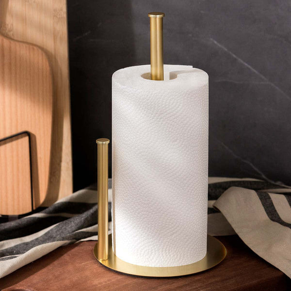 Stainless Steel Double Pole Paper Towel Holder Gold Paper Towel Holders