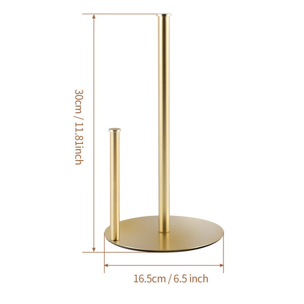 Stainless Steel Double Pole Paper Towel Holder Gold Paper Towel Holders