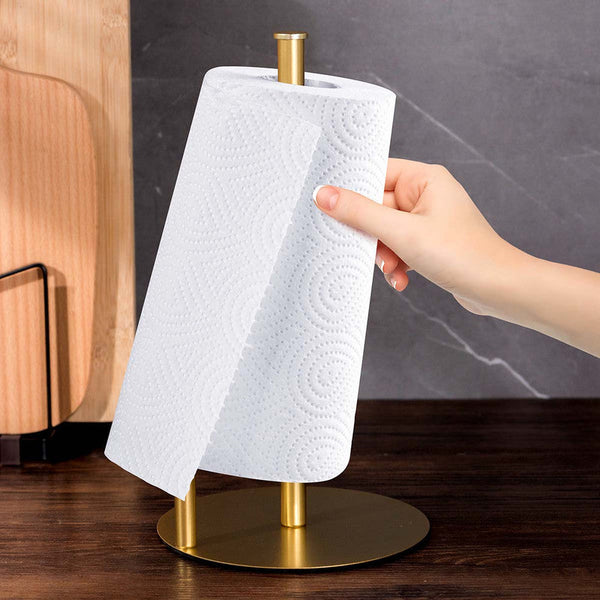 Stainless Steel Double Pole Paper Towel Holder Gold Paper Towel Holders