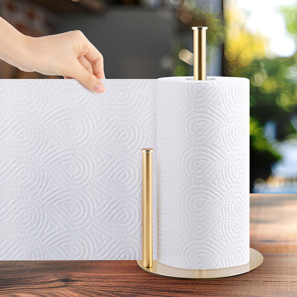 Stainless Steel Double Pole Paper Towel Holder Gold Paper Towel Holders