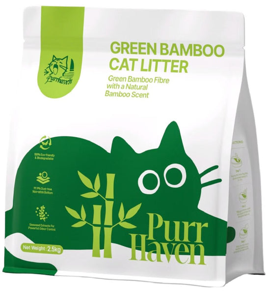 Purr Haven Green Bamboo | 10 Carton 6 Packs Per 2.5Kg Cat Litter