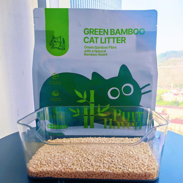 Purr Haven Green Bamboo | 3 Packs 2.5Kg Each Cat Litter