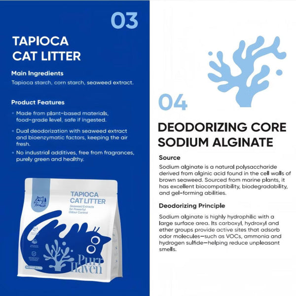 Purr Haven Tapioca | 3 Packs 2.5 Kg Each Cat Litter