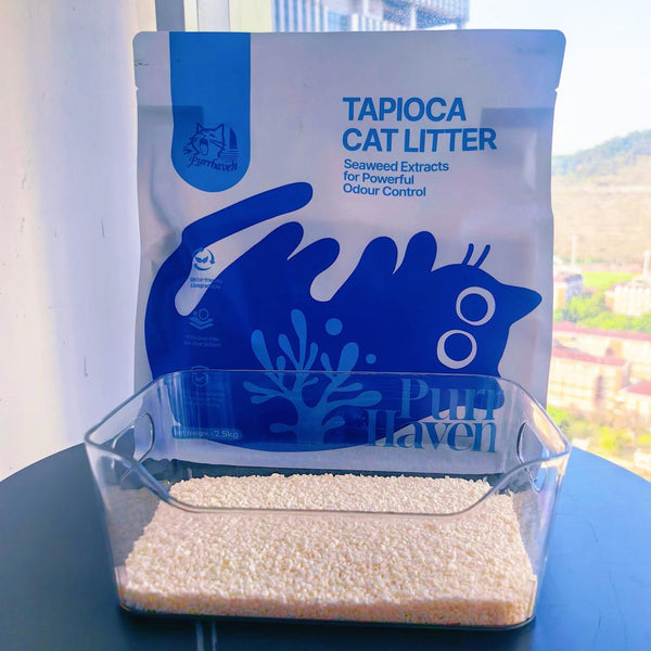 Purr Haven Tapioca | 3 Packs 2.5 Kg Each Cat Litter