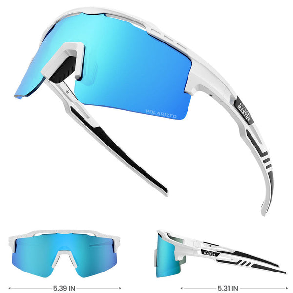 Outdoormaster Hawk Ii Polarized Sports Sunglasses For Men Women Tac 100% Uv400 Protection Tr90 Frame Cycling Baseball Running Fishing Golf Glasses Whi