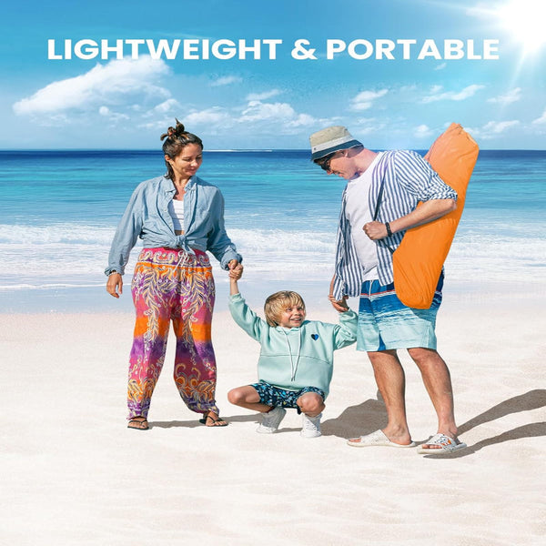 Outdoormaster Pop Up 3 4 Person Beach Tent X Large Easy Setup Portable Shade Canopy Folding Sun Shelter With Upf 50+ Uv Protection Removable Skylight