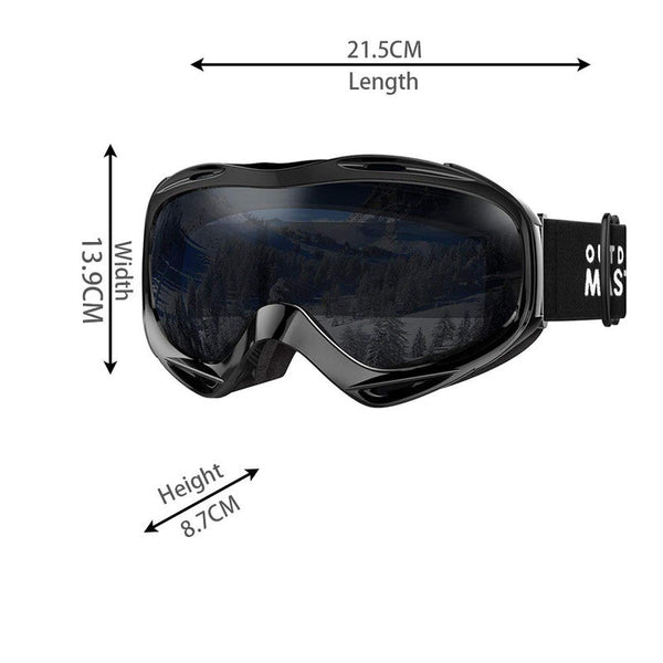Outdoormaster Otg Ski Goggles Over Glasses Ski/Snowboard For Men Women & Youth 100% Uv Protection Om 5 Goggles & Sunglasses