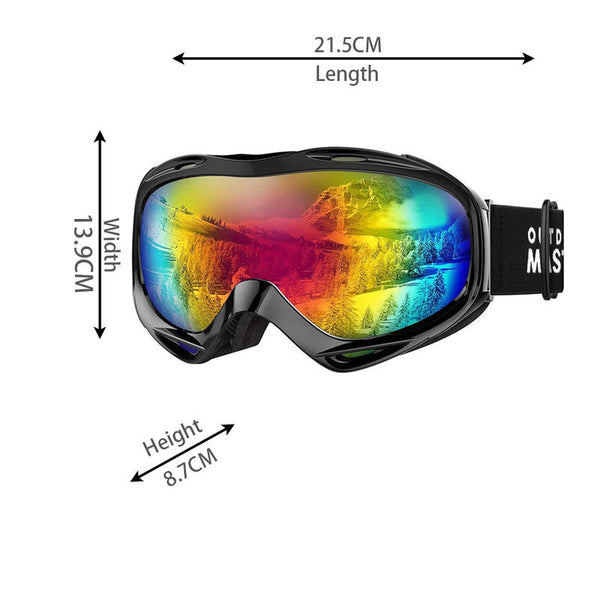 Outdoormaster Otg Ski Goggles Over Glasses Ski/Snowboard For Men Women & Youth 100% Uv Protection Om 5 Goggles & Sunglasses
