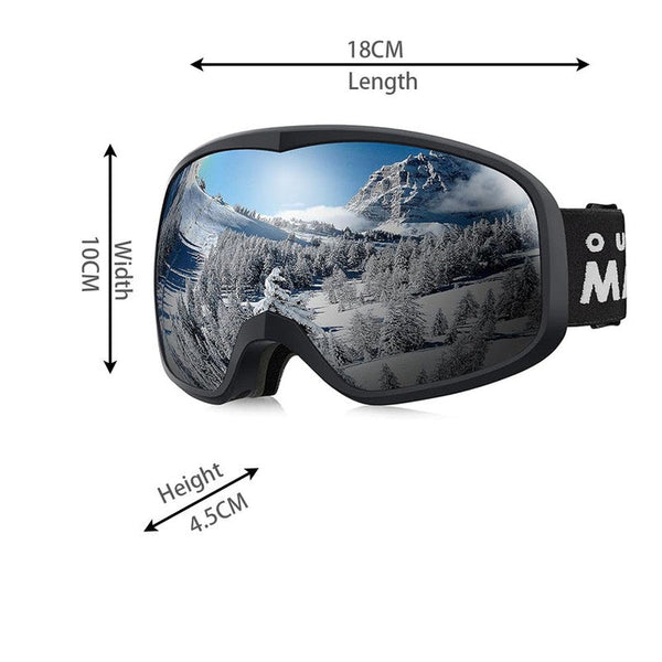 Outdoormaster Owl Ski Goggles Otg Snow Snowboard For Men Women Youth Anti Fog 100% Uv Protection Om 72 Goggles & Sunglasses