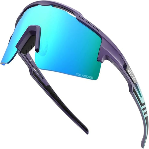 Outdoormaster Hawk Ii Polarized Sports Sunglasses For Men Women Tac 100% Uv400 Protection Tr90 Frame Cycling Baseball Running Fishing Golf Glasses Blu