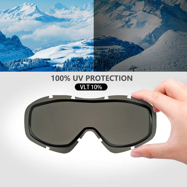 Outdoormaster Otg Ski Goggles Over Glasses Ski/Snowboard For Men Women & Youth 100% Uv Protection Om 5 Goggles & Sunglasses