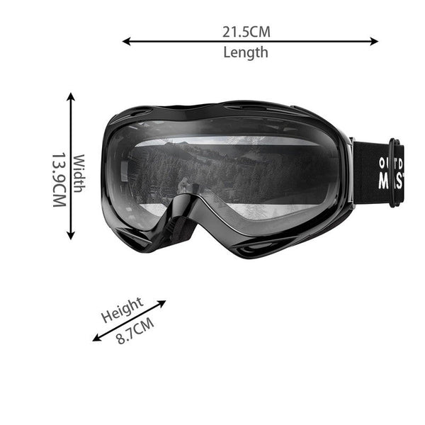 Outdoormaster Otg Ski Goggles Over Glasses Ski/Snowboard For Men Women & Youth 100% Uv Protection Om 5 Goggles & Sunglasses