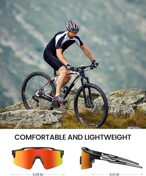 Outdoormaster Hawk Ii Polarized Sports Sunglasses For Men Women Tac 100% Uv400 Protection Tr90 Frame Cycling Baseball Running Fishing Golf Glasses Bla