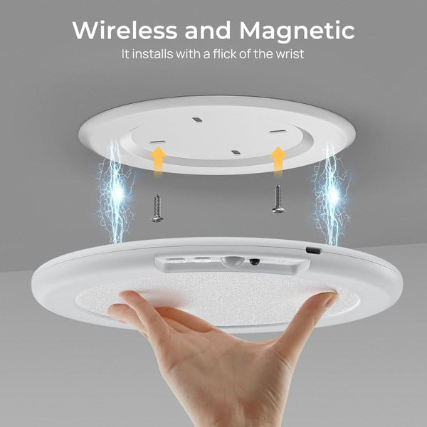 Rechargeable Motion Sensor Ceiling Light 3 Colors Dimmable Led Wall & Ceiling Lights