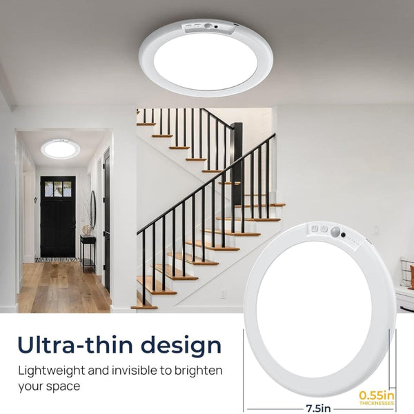 Rechargeable Motion Sensor Ceiling Light 3 Colors Dimmable Led Wall & Ceiling Lights
