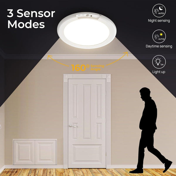 Rechargeable Motion Sensor Ceiling Light 3 Colors Dimmable Led Wall & Ceiling Lights