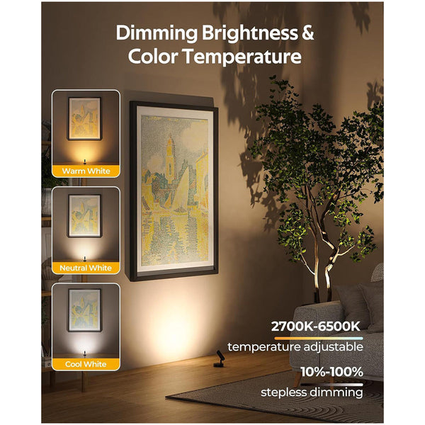 2Pk Rechargeable Spotlight For Plants Art Pictures No Glare Dimmable Wall Fixtures