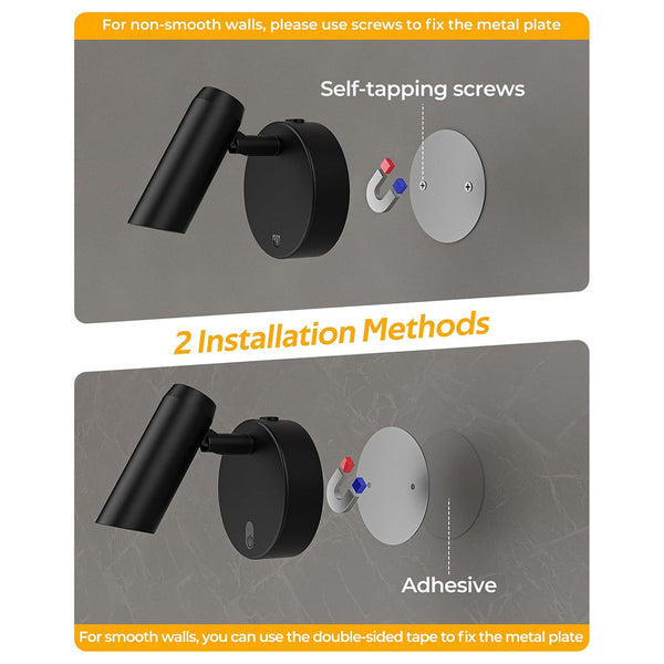 2Pk Rechargeable Spotlight For Plants Art Pictures No Glare Dimmable Wall Fixtures