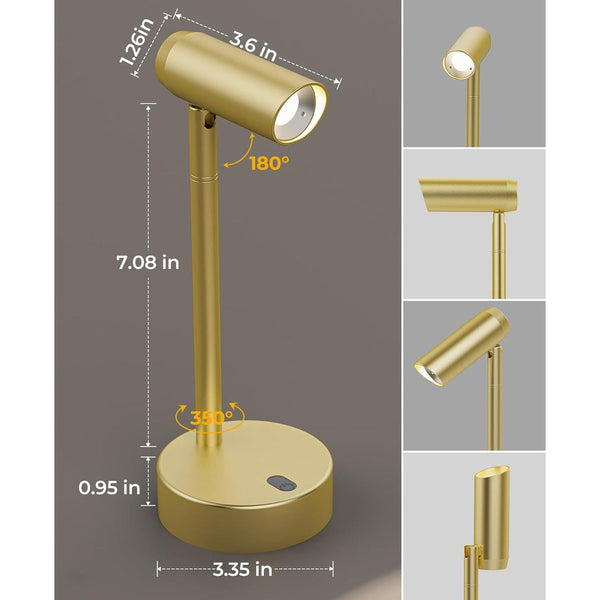 Battery Operated Picture Light With Remote Dimmable Cct Gold Finish Wall Fixtures