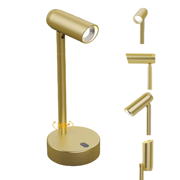 Battery Operated Picture Light With Remote Dimmable Cct Gold Finish Wall Fixtures