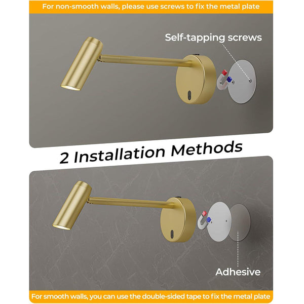 Battery Operated Picture Light With Remote Dimmable Cct Gold Finish Wall Fixtures
