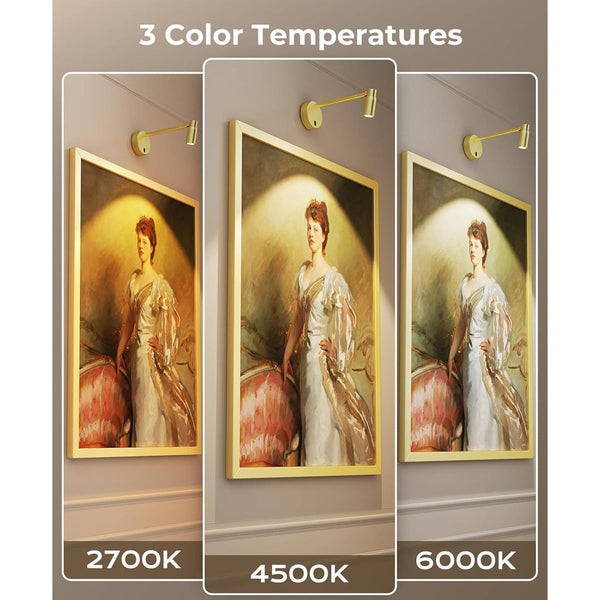 Battery Operated Picture Light With Remote Dimmable Cct Spotlight For Art Wall Fixtures