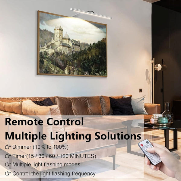 13.5" Led Picture Light Dimmable Remote Control Warm White Wall Lights