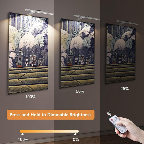 13.5" Led Picture Light Dimmable Remote Control Warm White Wall Lights