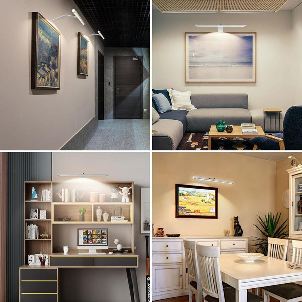 13.5" Led Picture Light Dimmable Remote Control Warm White Wall Lights