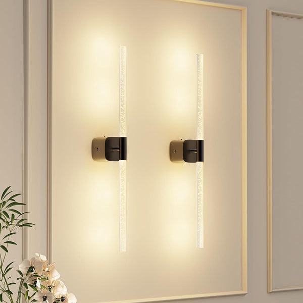 Black Battery Operated Wall Sconce Set Of 2 Rechargeable Wireless Lights Wall Fixtures